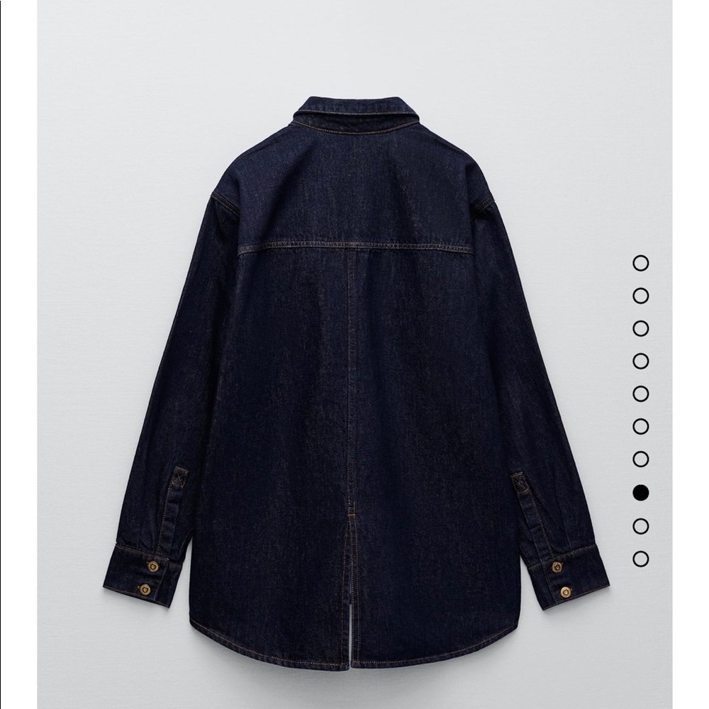 New Zara‎ blue denim overshirt - Picture 7 of 10